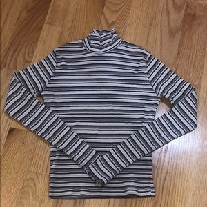 Brandy Melville Brown striped turtleneck